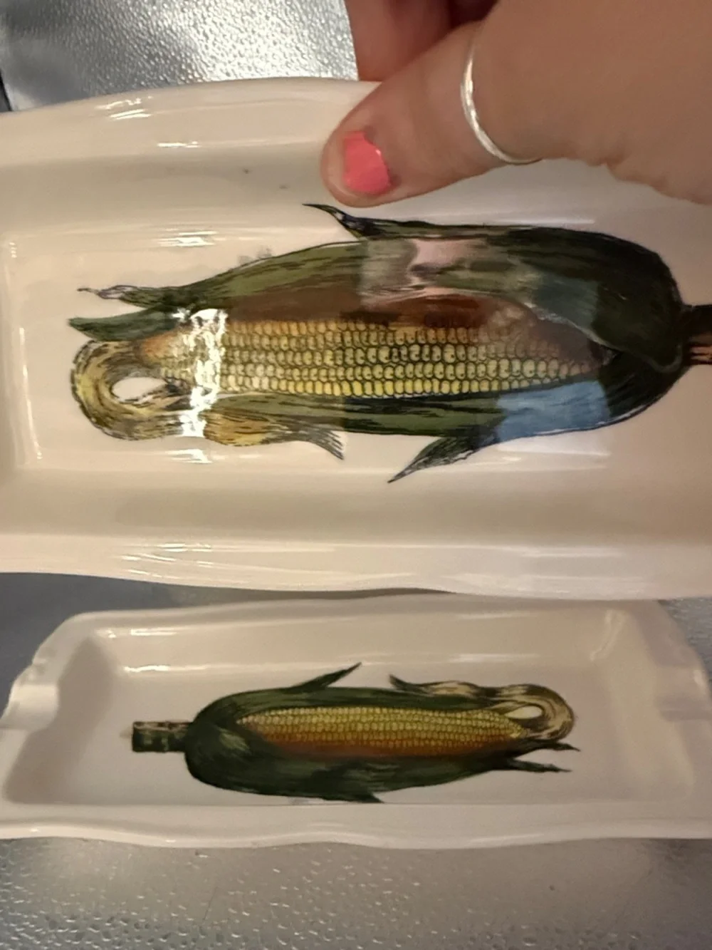 Vintage adorable ceramic stacking set of 4 corn on the cob dishes - Picture 10 of 12